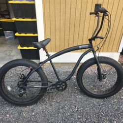 Sikk 7 Speed Fat Tire Cruiser Bike