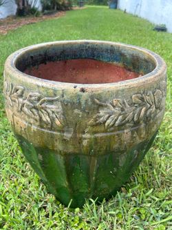 Large Outdoor Raku Pot
