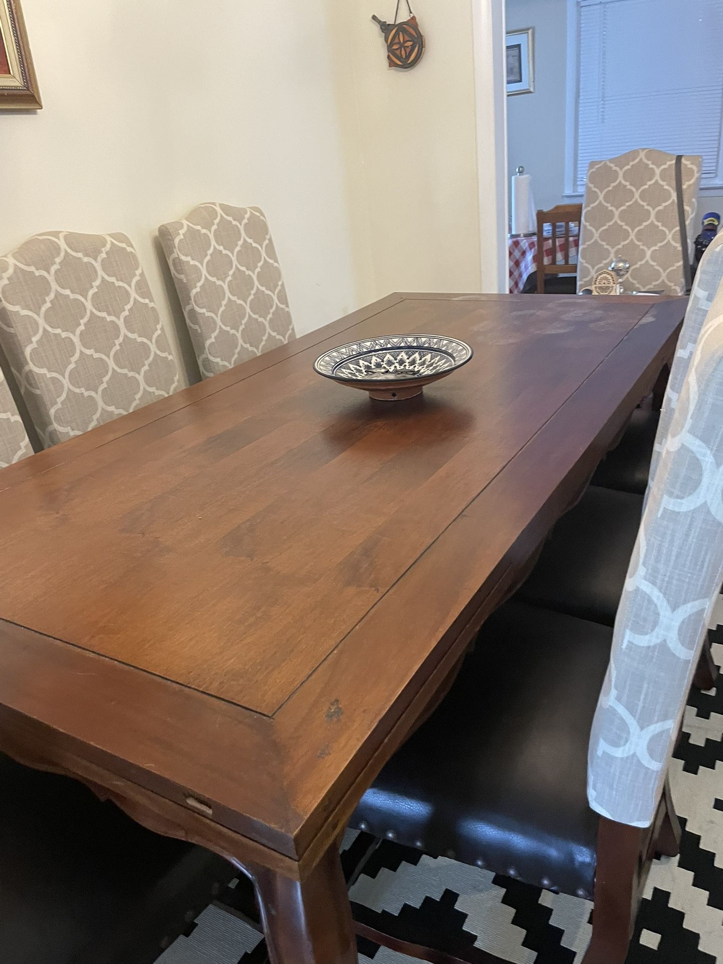 Dining Table without Chairs. Solid Wood.