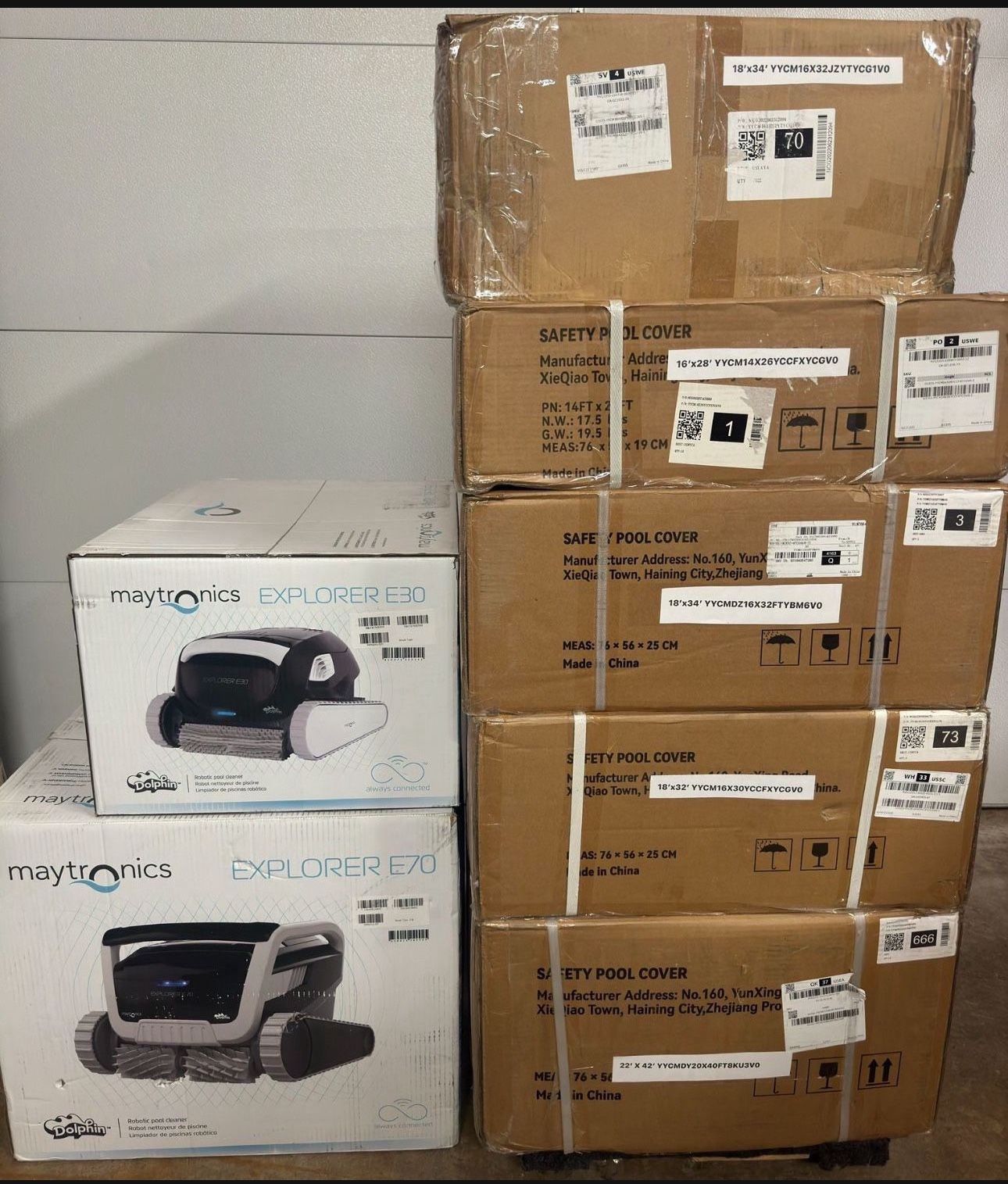 Pool Robot Cleaner E70 Vacuum And Safety Covers Brand New Factor Sealed NIB