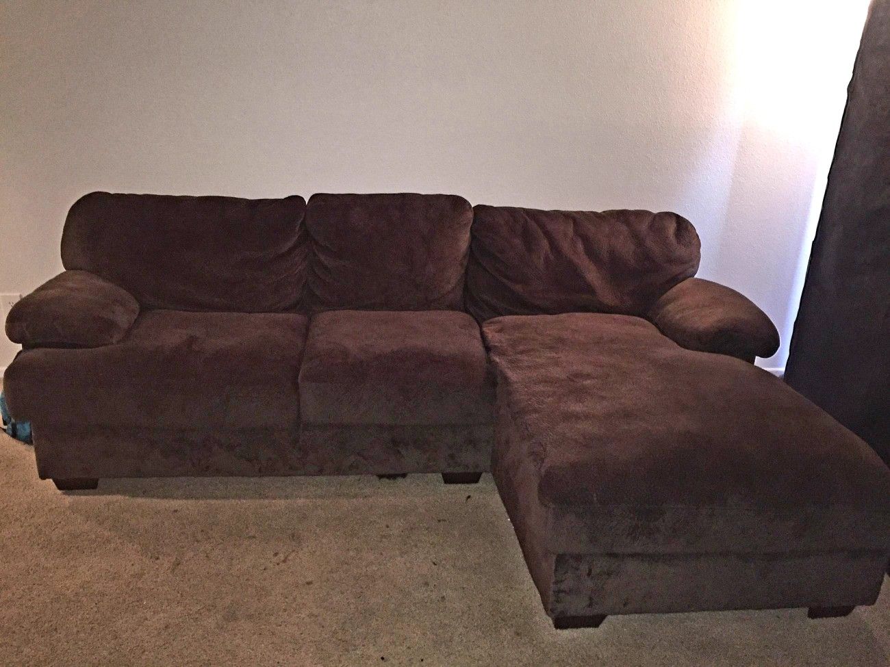 Sectional love seat with chaise combo (2 pieces)