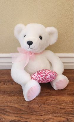 Petting Zoo White Teddy Bear 12" Height For $8