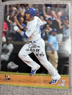Willson Contreras 1st MLB HR Autographed Signed Chicago Cubs 16x20 Photo-Beckett
