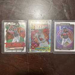 Ronald ACUNA Jr. Set Of 3 Panini MLB Baseball Cards