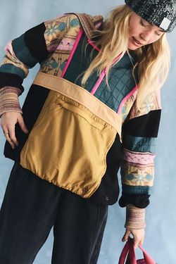 Free People Movement Hooded Pullover Size S Fairisle Quilted NWT