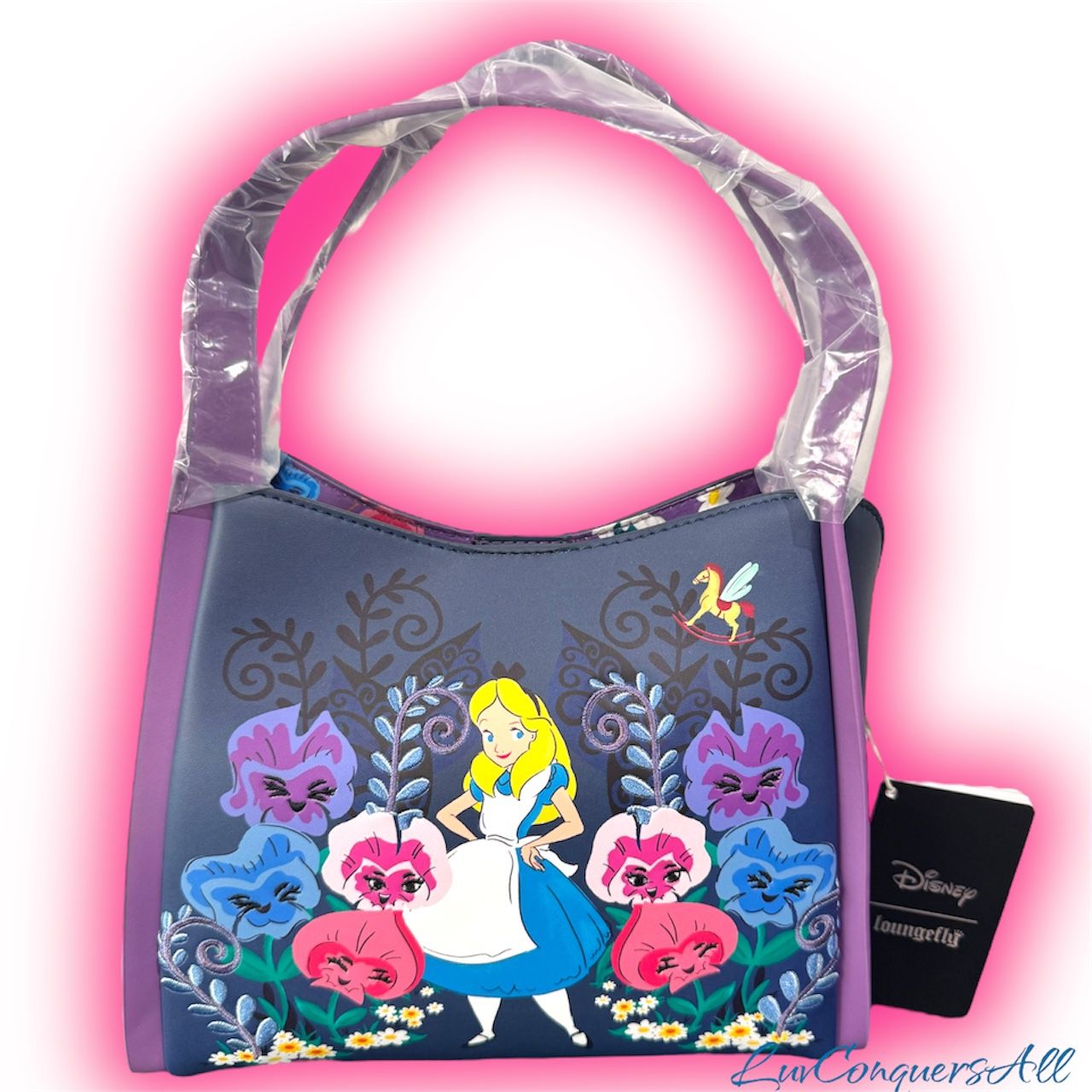 Loungefly Disney Alice in Wonderland Alice & Flowers Convertible Purse