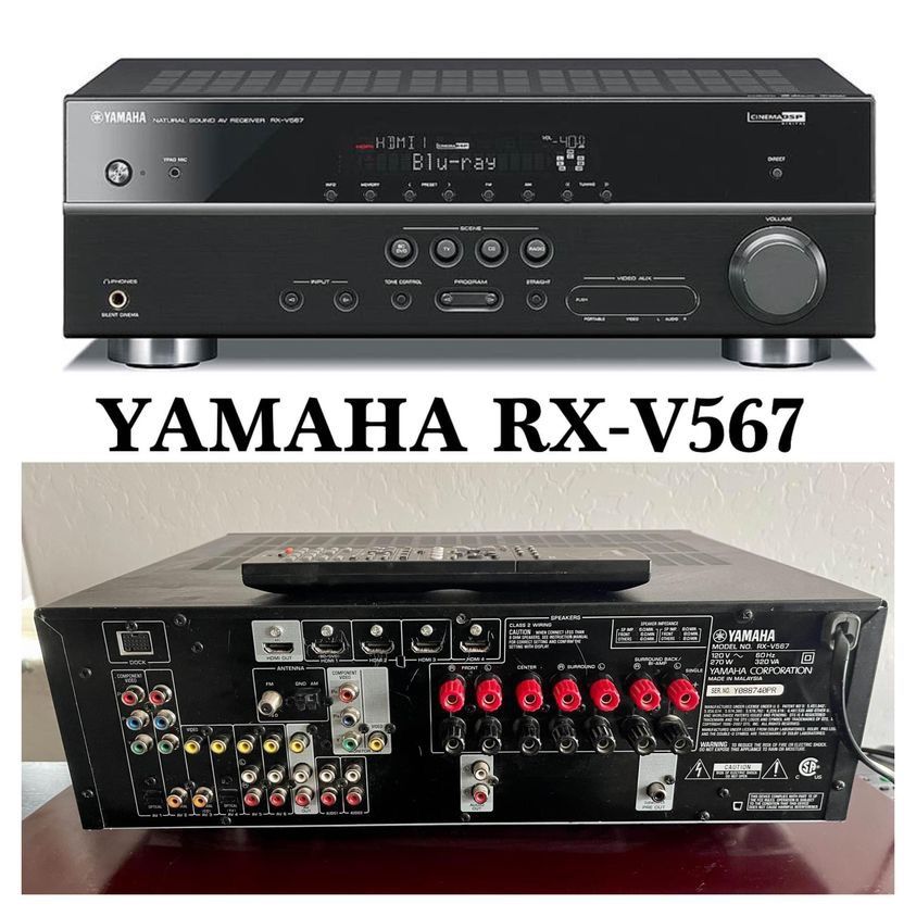 YAMAHA RXV567 Home theater receiver with 3Dready HDMI switching with