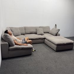 Half Priced Modular Cloud Sectional 5 pc (4 + 1 ottoman) - In Amazing Condition - We can deliver