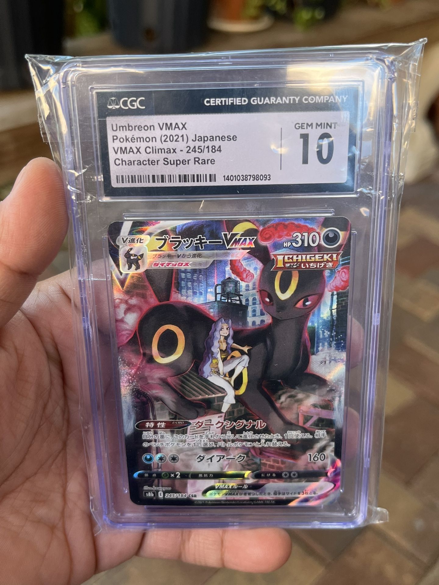 Pokémon TCG Umbreon VMAX 245/184 CGC Gem Mint 10 Japanese holo rare illustrated 