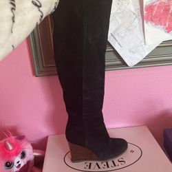 Knee High Wedge Steve Madden Boots 