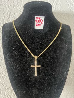 10K Yellow Franco Chain and Pendant For Wedding 5.8Gr 20 Inches Long