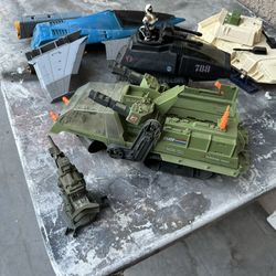 Gijoe Lot Of Vehicles Jet Tanks