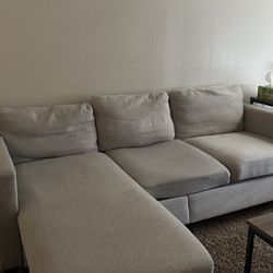 light grey couch/ sectional 