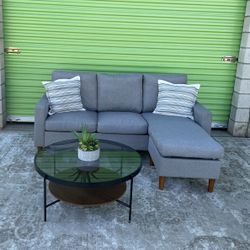 *Free Delivery* Gray Modern Sectional w/ Reversible Chaise