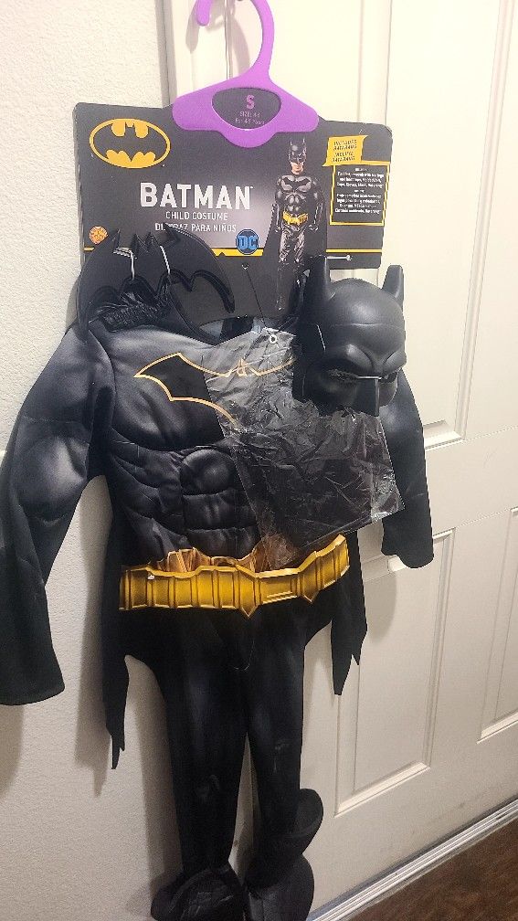 NEW KIDS BATMAN COSTUME INCLUDES MASK, BELT