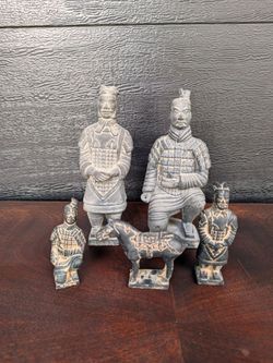 5-Piece Terracotta Warrior Replica Figurine Set