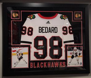 Connor Bedard framed jersey