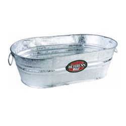 (3) Behrens 16 gallon Steel Oval Tubs Hot Dipped Galvanized 