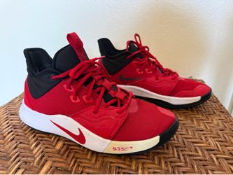 Nike PG 3 University Red Size 8.5 A02607-600 Paul George Red Black White