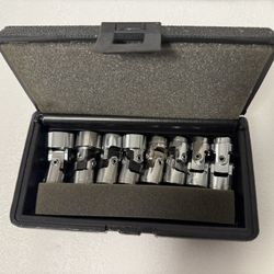 Vintage EASCO - KD Tools Made In USA 3/8” Swivel Socket Set (8)