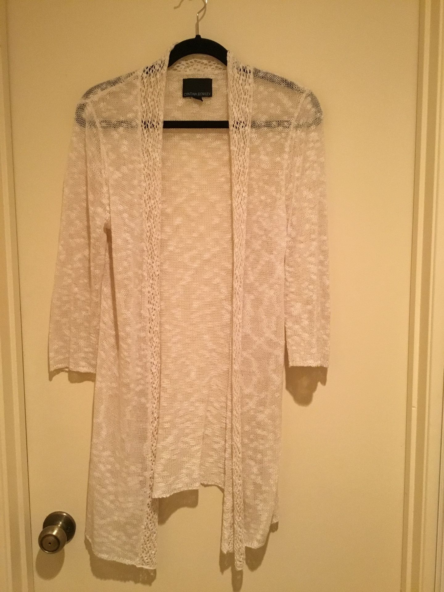 Cream knit tunic sweater