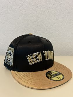New York Mets Metallic Gold New Era 59Fifty 25th Anniversary Fitted Hat Size 7