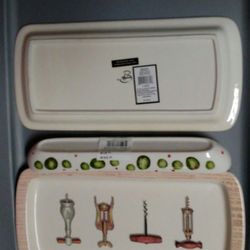 2 Dolomite plate + 1ceramic olive boat