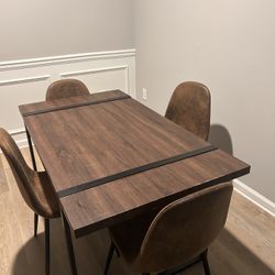 Wooden Dining Table & Chairs (Wayfair)