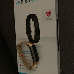 Fitbit Alta HR with Gold Band