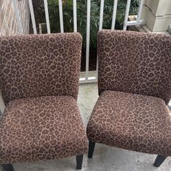 Leopard Print Chairs 