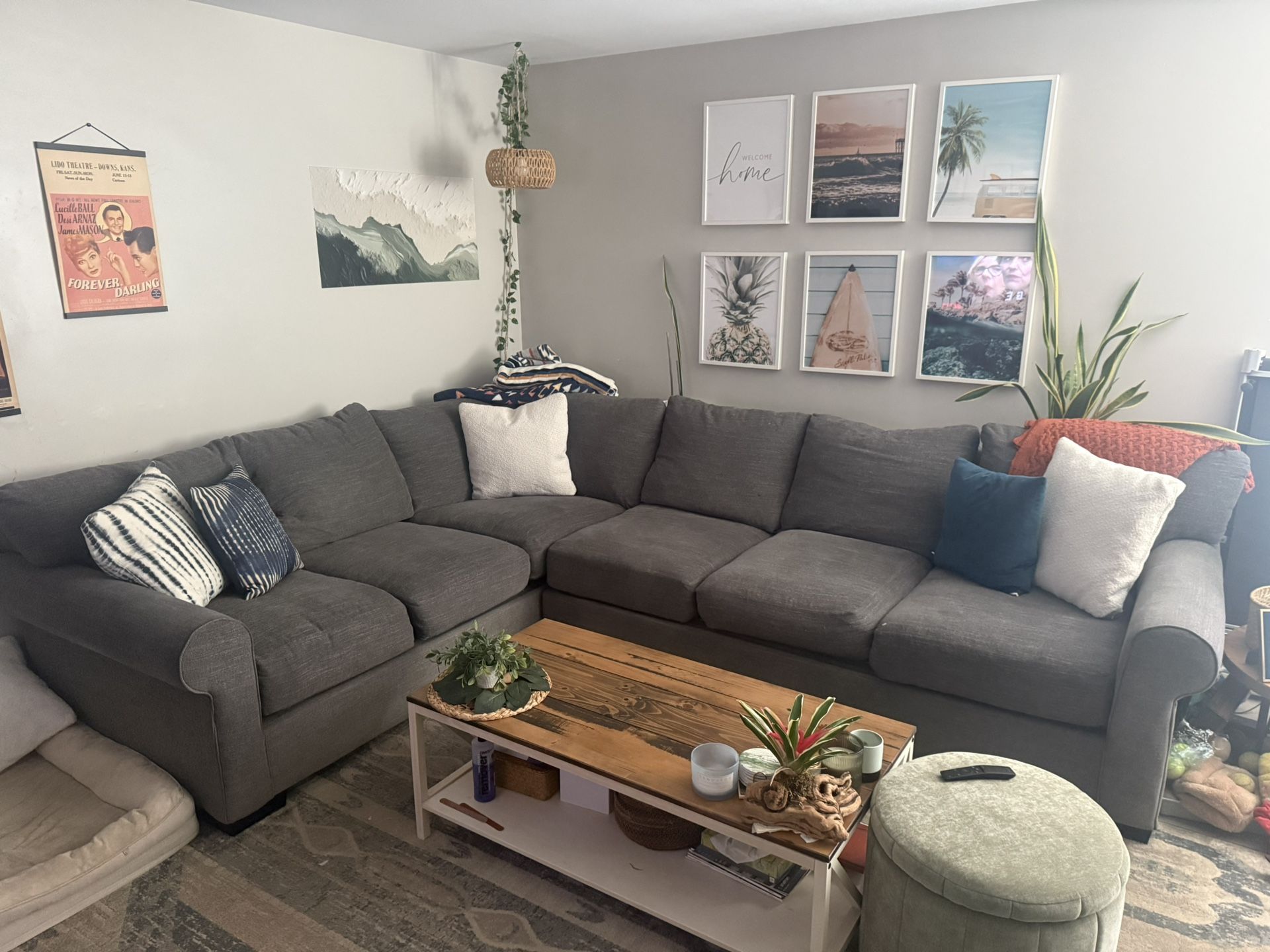 Living Spaces Aurora Sectional Couch