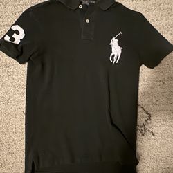 Ralph Lauren Polo Shirt Black N White Size Xs