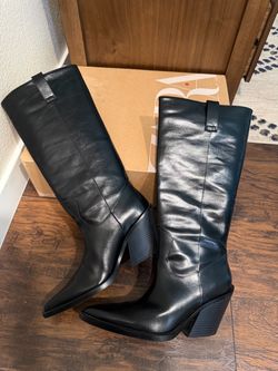Zara western black boots