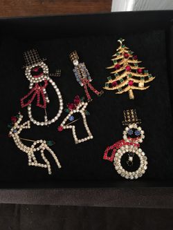 Group of Christmas pins