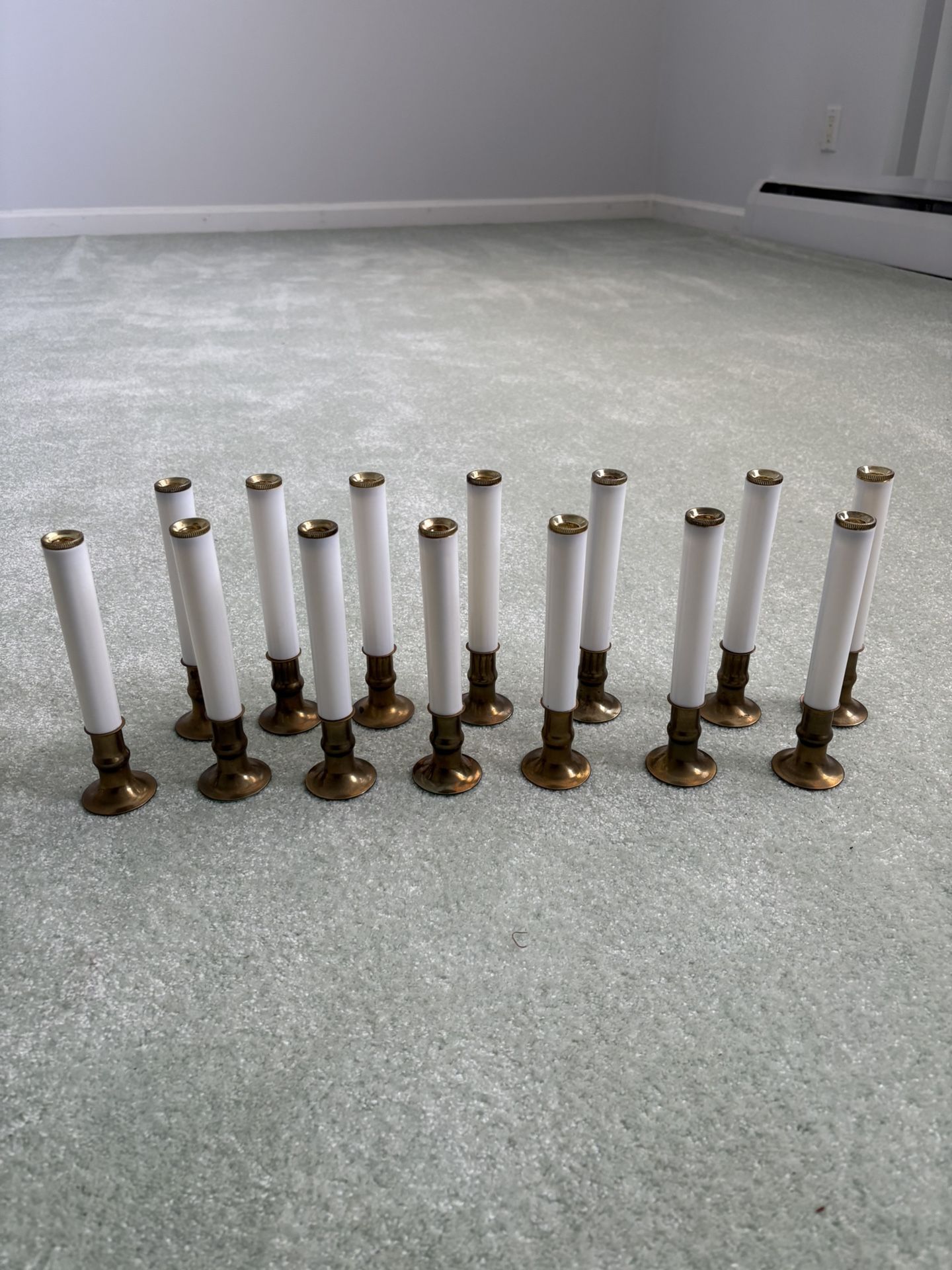 14 Battery Operated Candles, Batteries, And Bulbs, Not Included