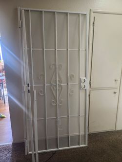 White Metal Security Door