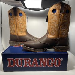 Durango Men's Rebel Saddle Up Square Toe Western Boot Size 12 Brown/Tan DB4442