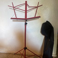 Red Music Stand With Bag