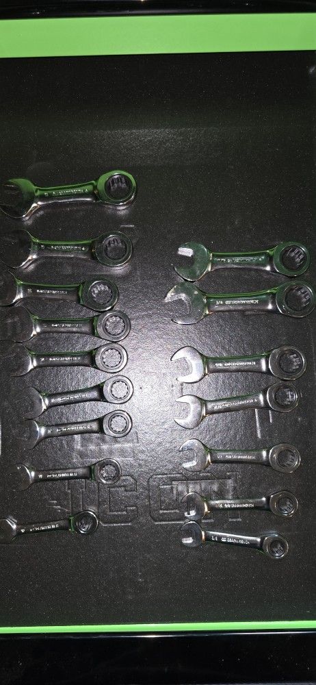Gearwrench Stubby Ratchet Wrench Set Metric/SAE