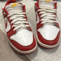 Red N White Dunks 