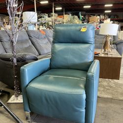 Leather teal Recliner