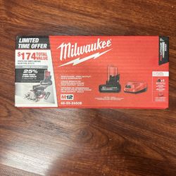 Milwaukee M12 XC5.0 High Output Battery + Charger