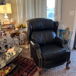 Hancock & Moore Leather Chair Wingback Recliner