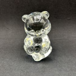 Clear Glass Fenton Bear Paperweight