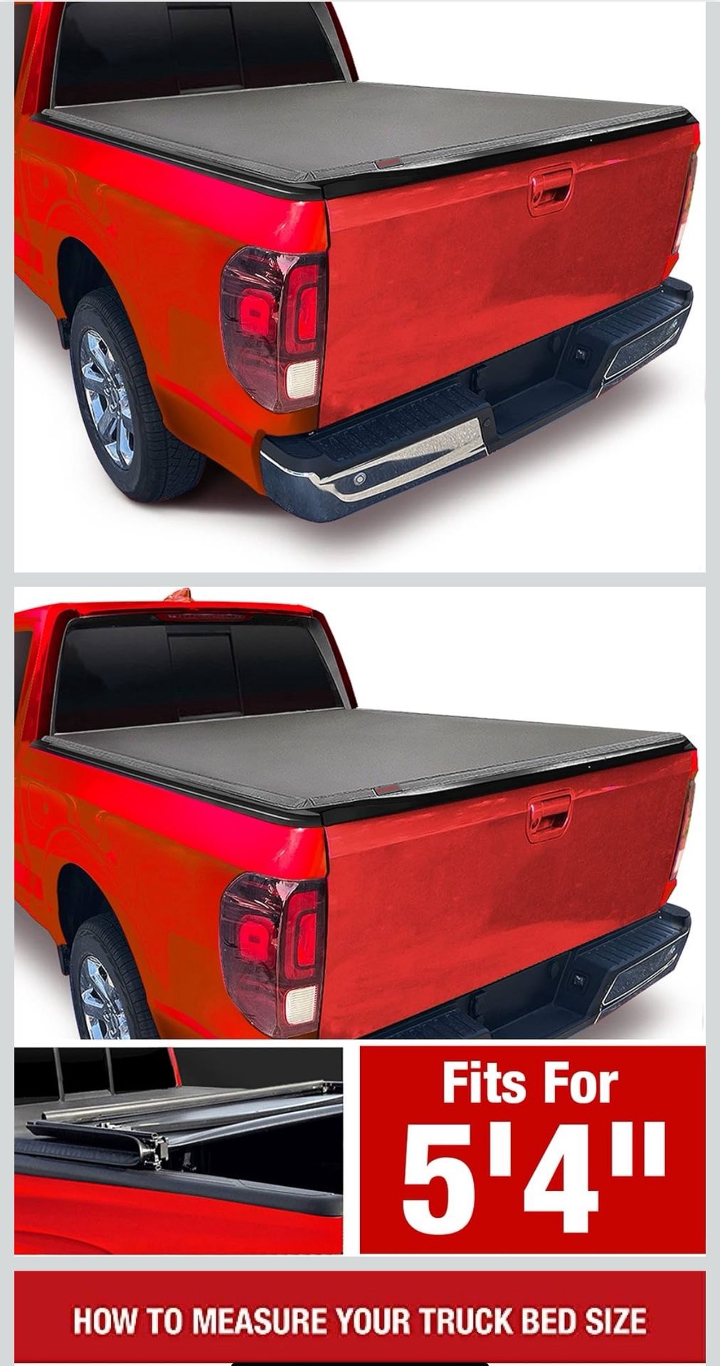 MaxMate Soft Tri-fold Truck Bed Tonneau Cover Compatible with 2017-2025 Honda Ridgeline