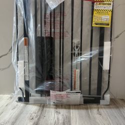  34" Extra Tall Baby Gate for Stairs, Auto Close Stroller Friendly Dog Gate Indoor for Doorways, Pressure Mounted 29"-45" Wide Baby Gat