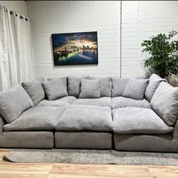BRAND NEW CLOUD GREY MODULAR SECTIONAL SAME DAY DELIVERY 