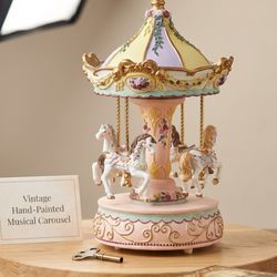 Vintage Musical Carousel Horse – Plays "It’s a Small World"