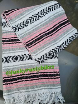 New pink falsa mexican blanket
