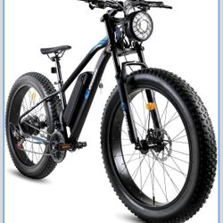 Geemax Electric Bike for Adults, 26" x 4.0 Fat Tire Ebike, 350W (Peak 500W) 36V 10.4Ah Lithium Battery Electric Bicycle, 21-Speed, Up to 35 Miles for 